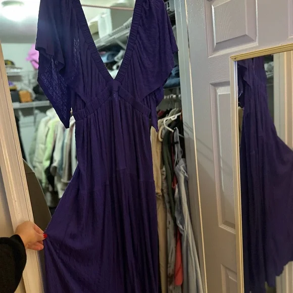 chinese dress ladies Free People Adella Lace Maxi Dress in Purple